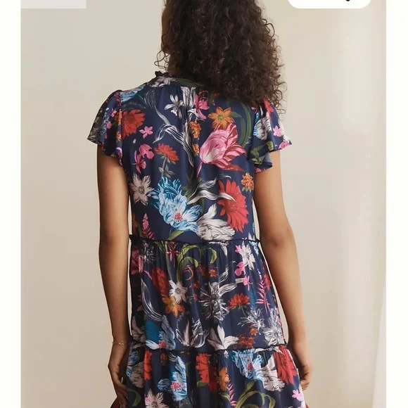 By Anthropologie Ruffle Sleeve Dress - Picture 3 of 6